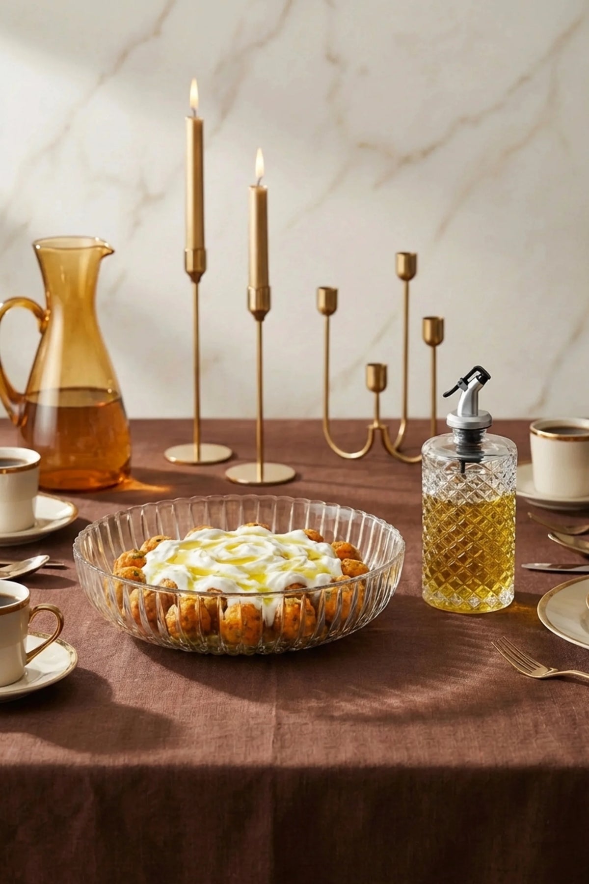 Belissa Model Yağdanlık Ve Büyük Boy Cam Salata Kasesi İkili Set