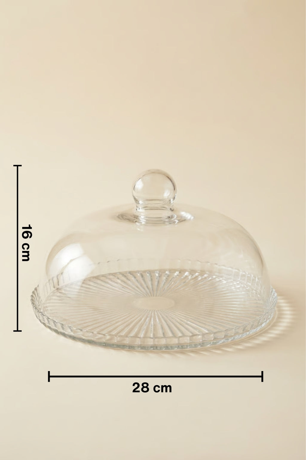 Parla Model Büyük Boy Cam Kek Fanusu ve Sunumluk