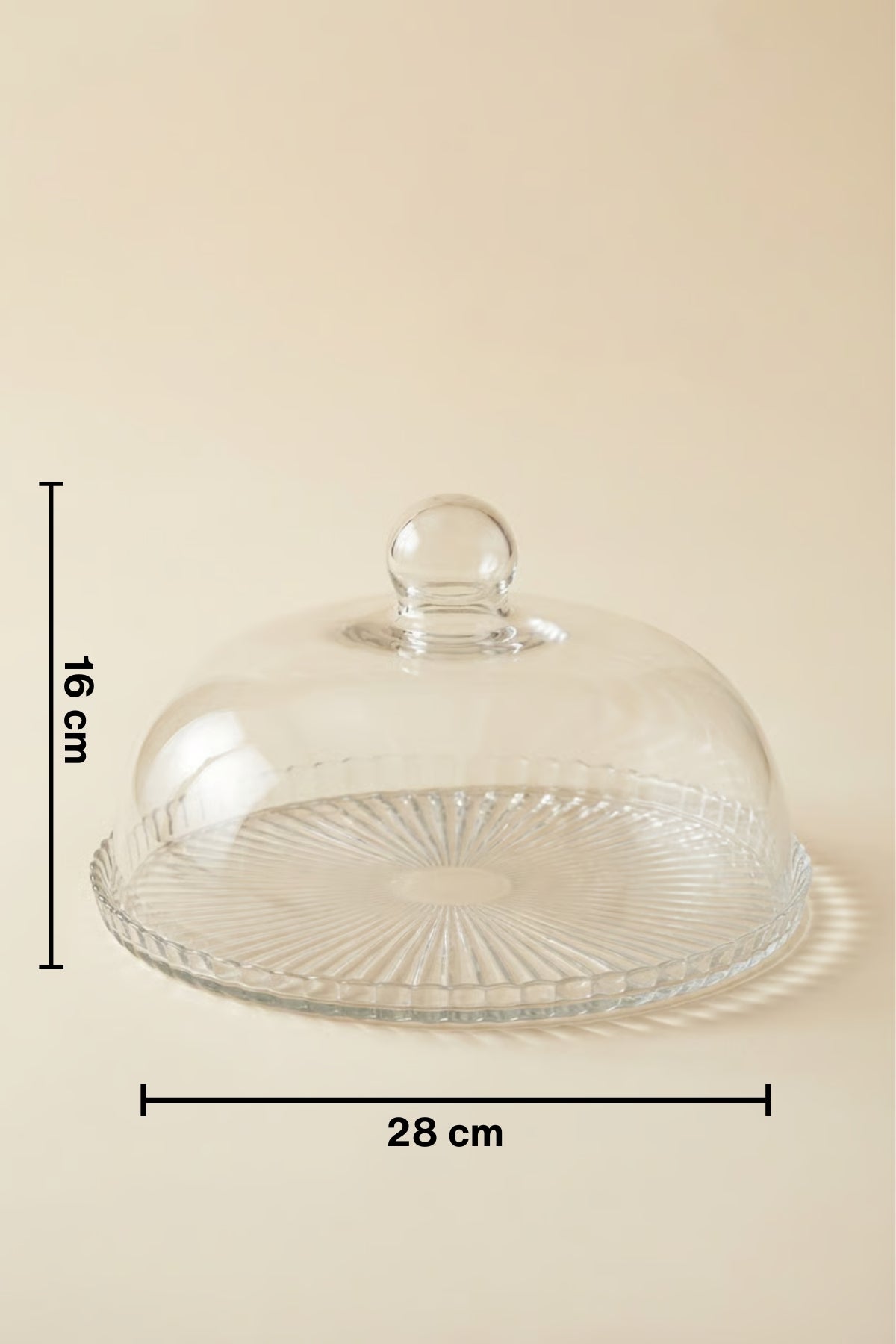 Parla Model Büyük Boy Cam Kek Fanusu ve Sunumluk