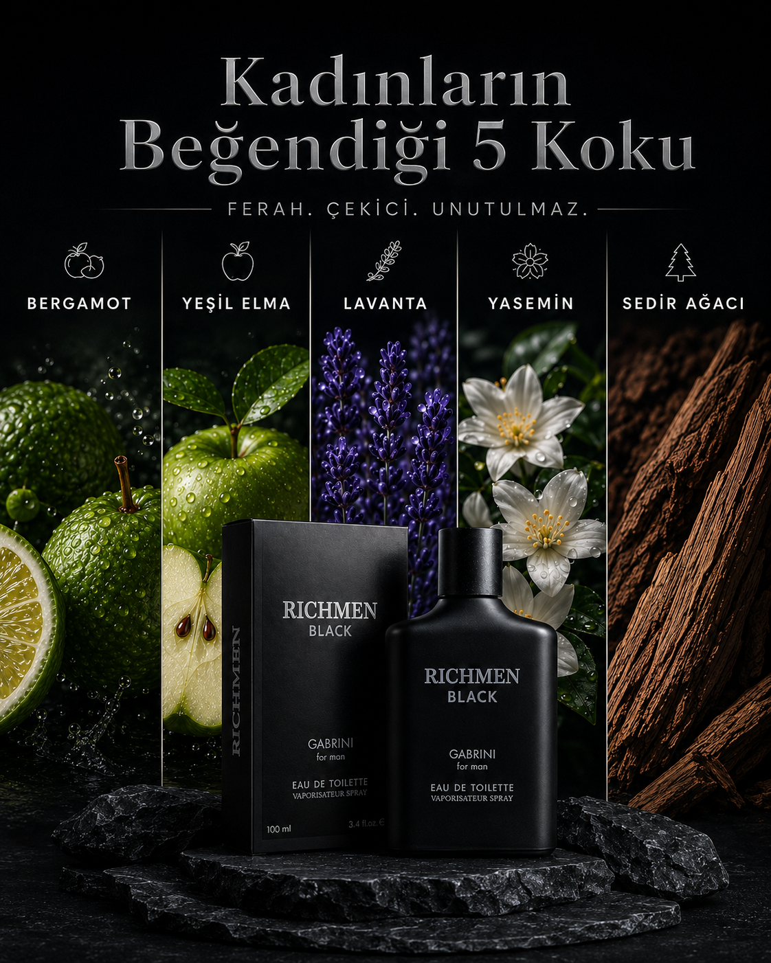 Richmen Erkek Parfüm Edt 100ml Black