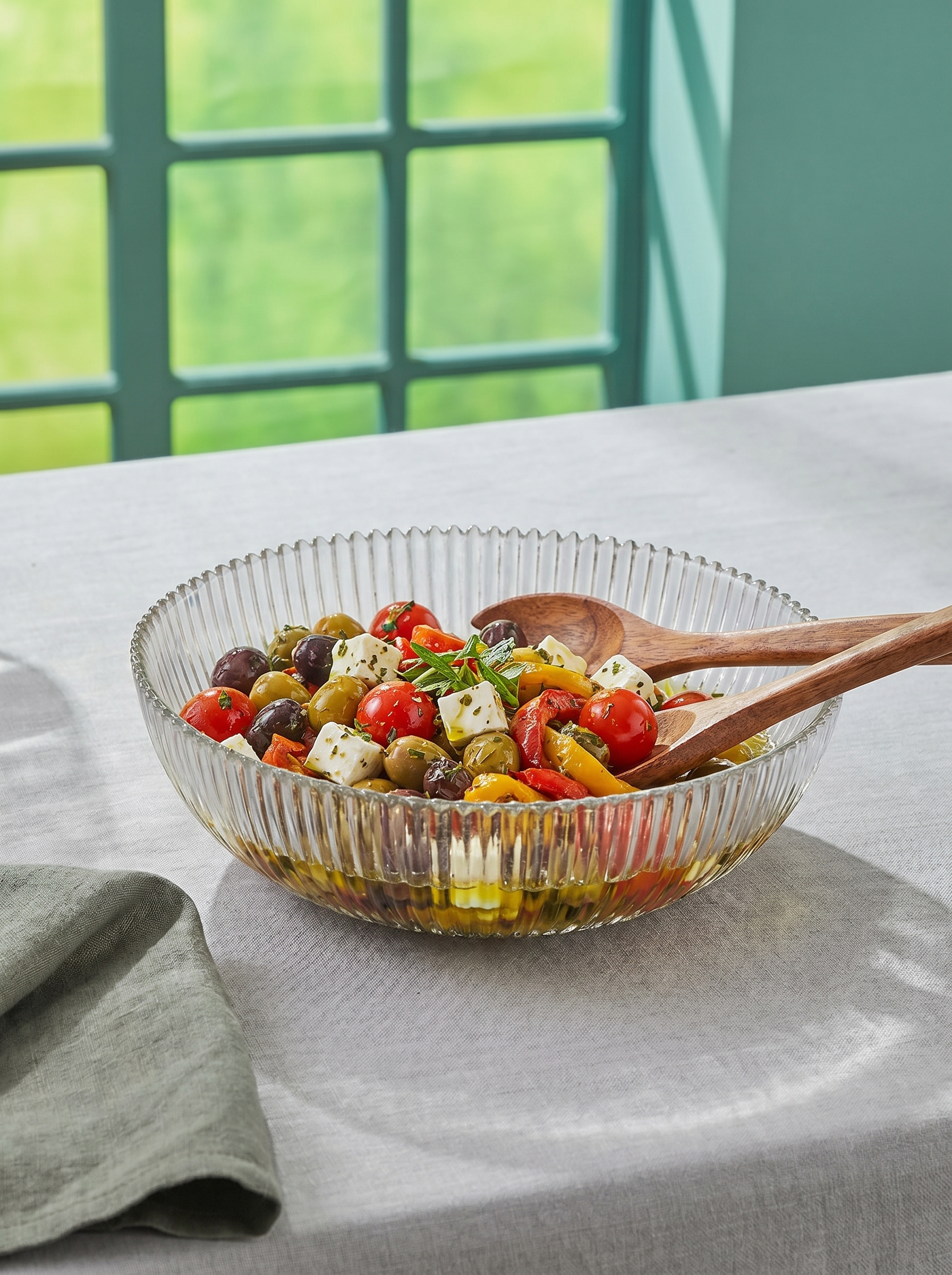Hapeed Bond Model El Yapımı Cam Salata ve Mezelik Sunumluk Kase